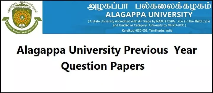 Alagappa University Previous Year Question Papers