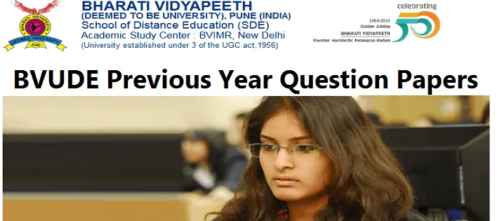Bharati Vidyapeeth University (BVUSDE) Previous Year Question Papers
