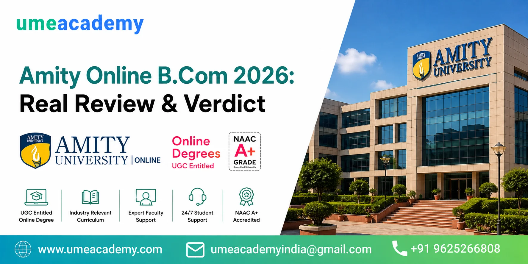 Amity Online B.Com 2026: Real Review & Verdict