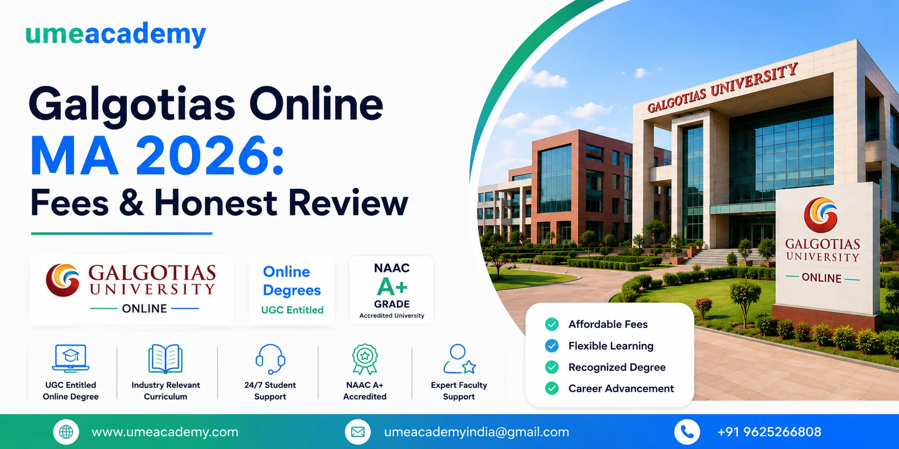 Galgotias Online MA 2026: Fees & Honest Review
