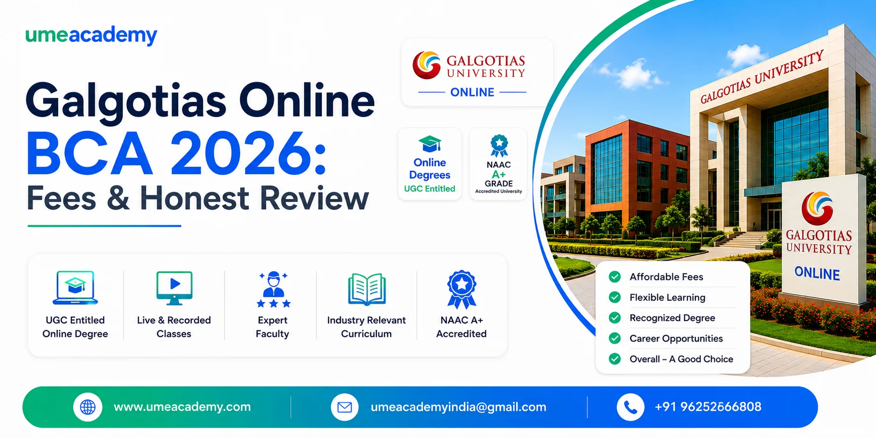 Galgotias Online BCA 2026: Fees & Honest Review