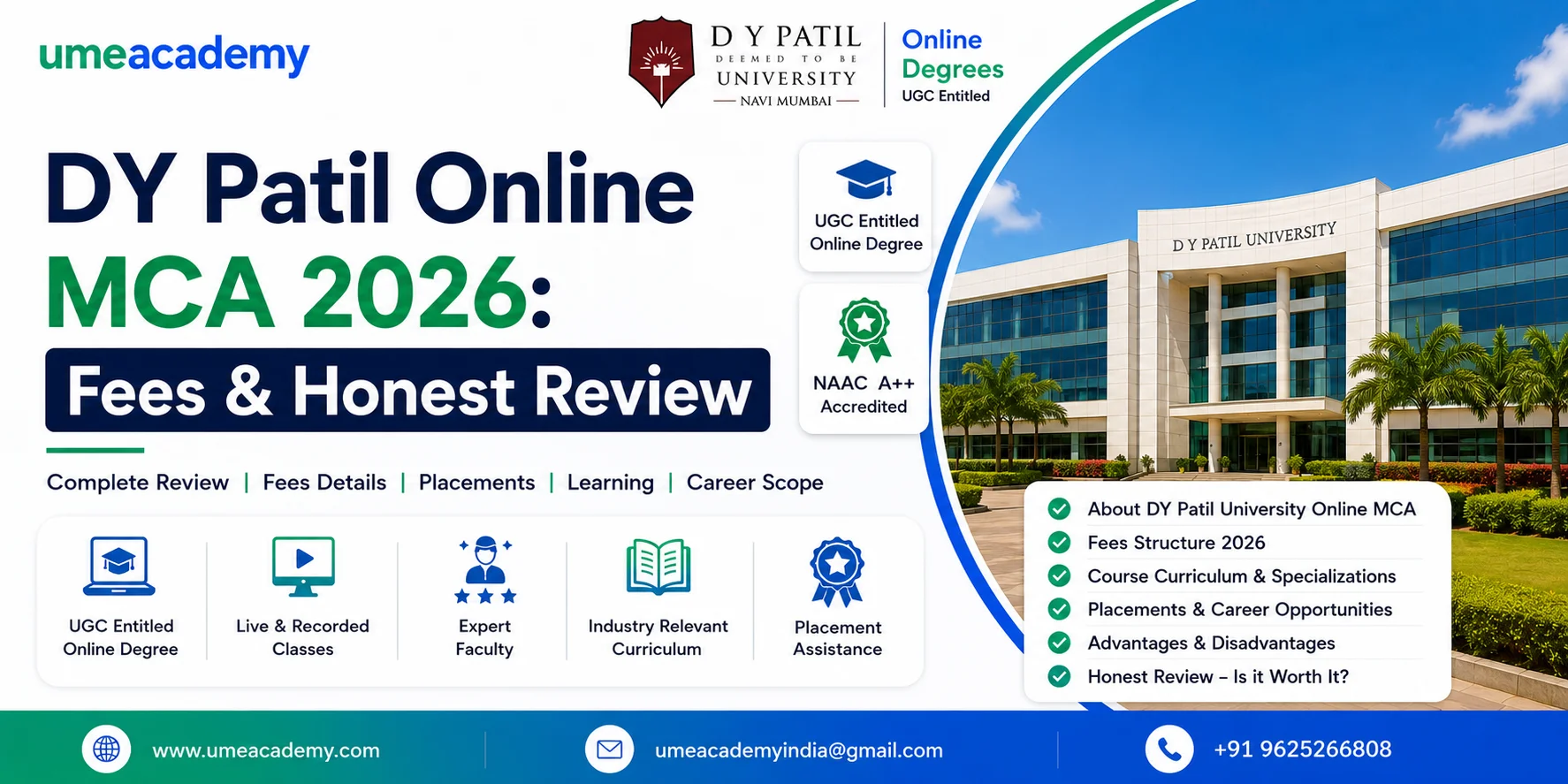 DY Patil Online MCA 2026: Fees & Honest Review