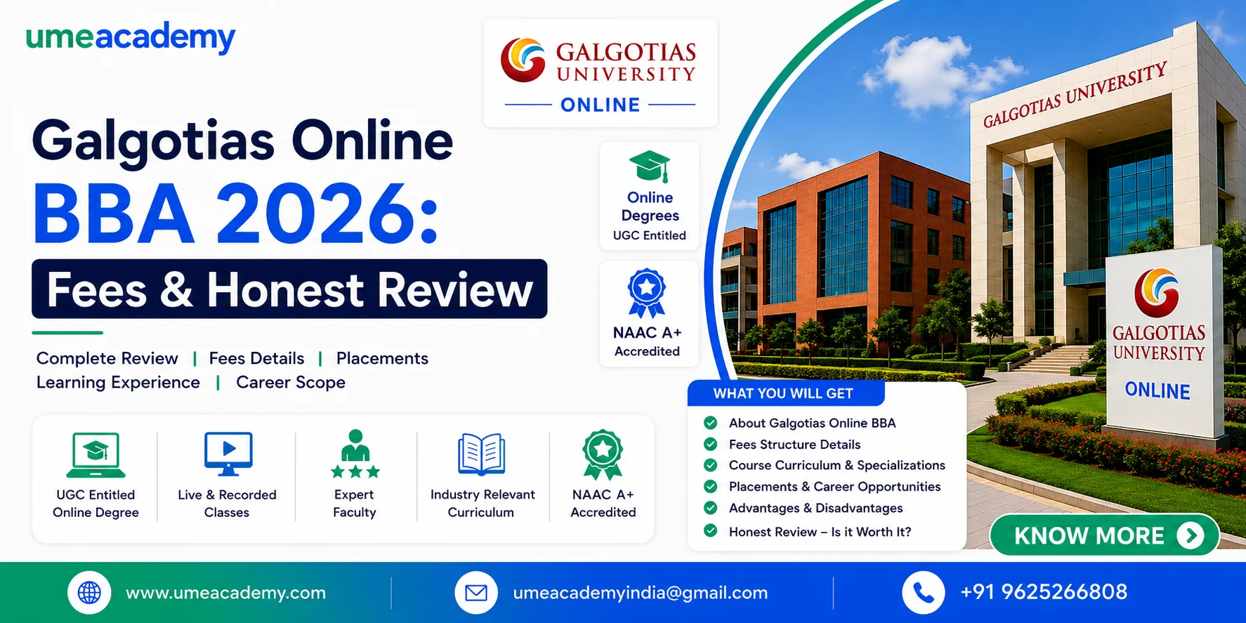 Galgotias Online BBA 2026: Fees & Honest Review