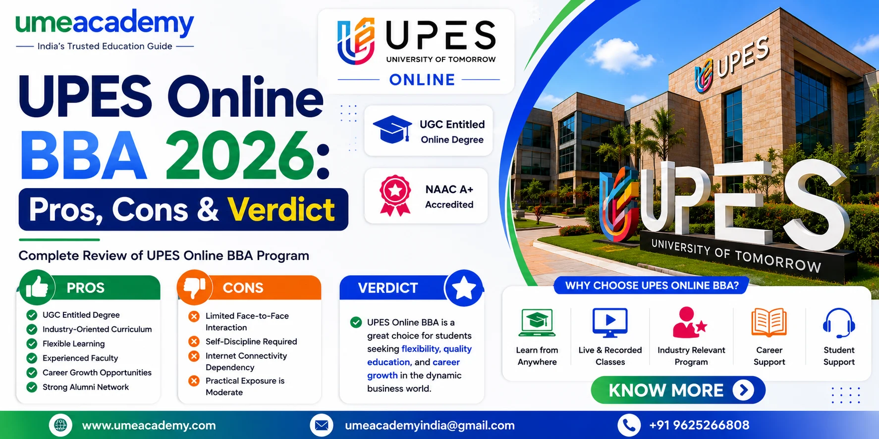 UPES Online BBA 2026: Pros, Cons & Verdict