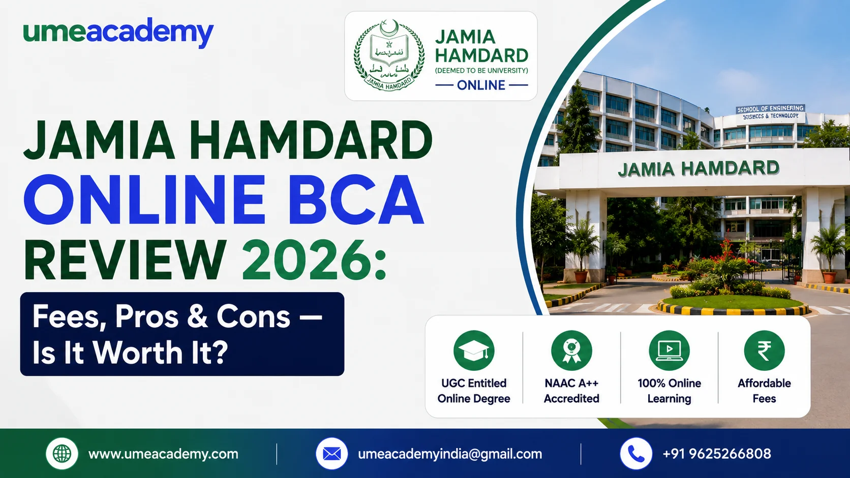 Jamia Hamdard Online BCA Review 2026: Fees, Pros & Cons — Is It Worth It?