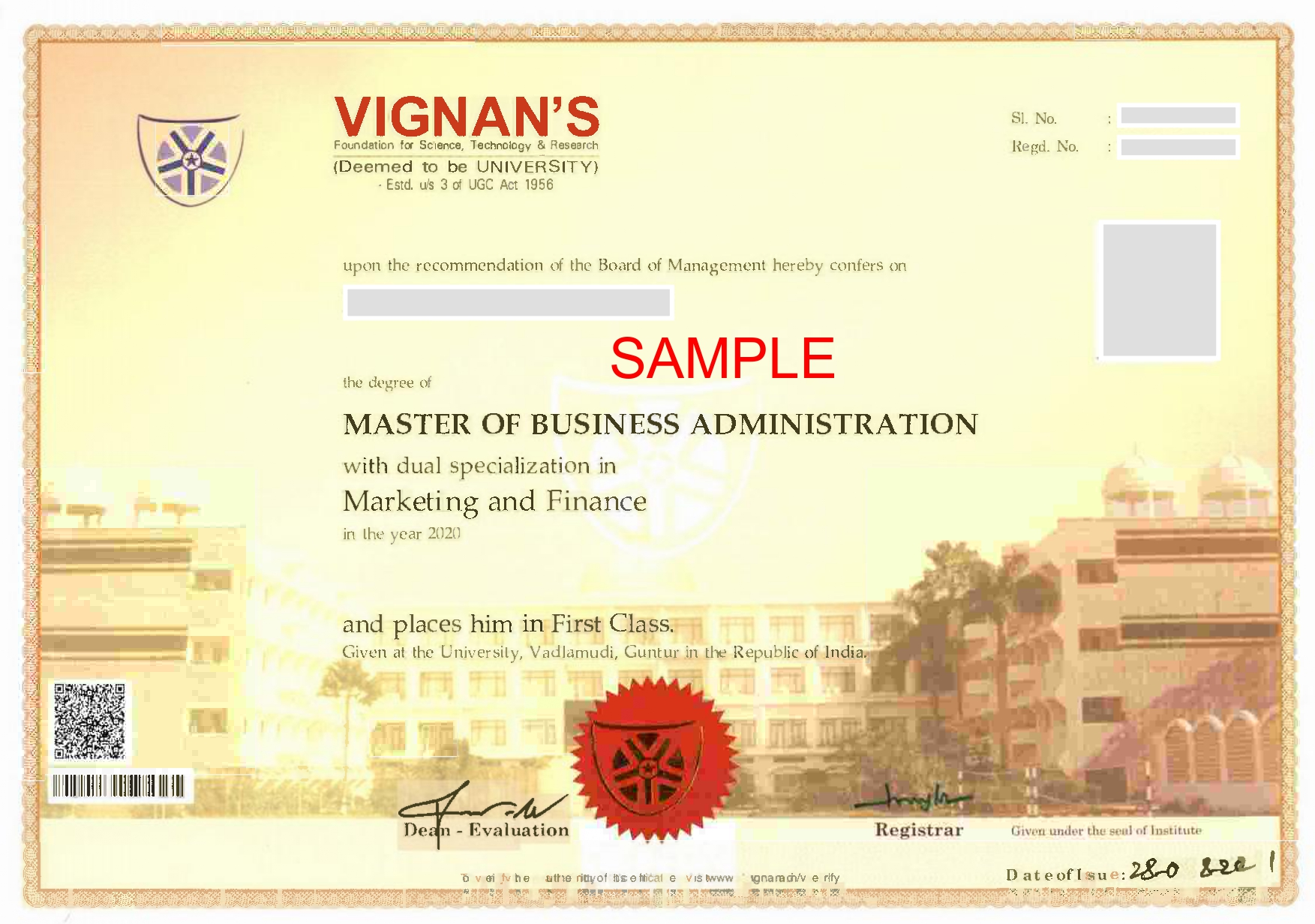 College Certificate