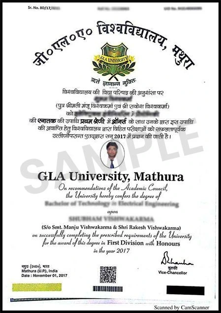 College Certificate