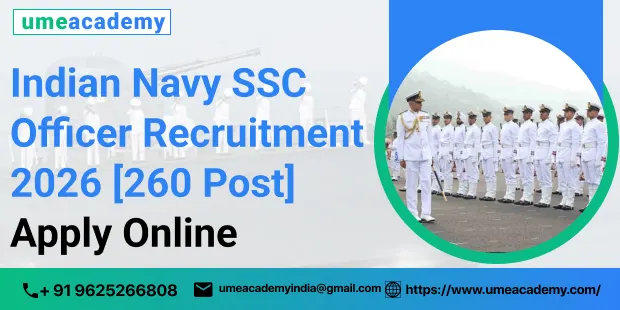 Indian Navy SSC Officer Recruitment 2026 [260 Post] Apply Online