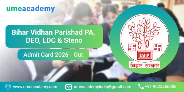 Bihar Vidhan Parishad PA, DEO, LDC & Steno Admit Card 2026 – Out