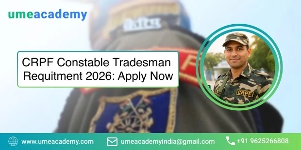 CRPF Constable Tradesman Recruitment 2026: Apply now