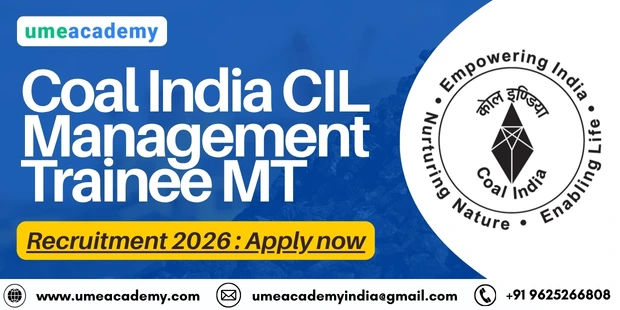Coal India CIL Management Trainee MT Recruitment 2026 : Apply now